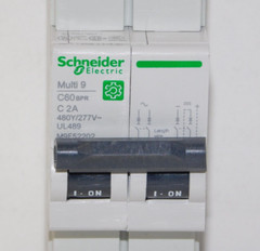 New Schneider Electric M9F52202 Multi 9 Miniature Circuit Breaker C60BPR 2P C 2A