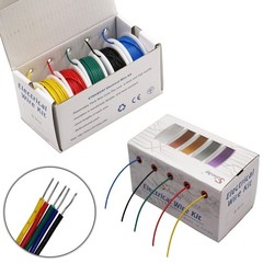 20 AWG Gauge Hook Up Wire Kit – 5 Colors 19.6ft Each, Tinned Copper PVC Solid…