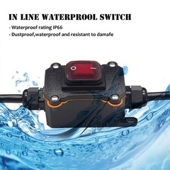 Waterproof Inline Cord Switch,DPST AC 20A-125V,16A-250V On Off Toggle SHIP