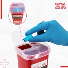 Ever Ready EVR202 Sharps Container Waste Disposal 1 Quarts / 32oz – RED