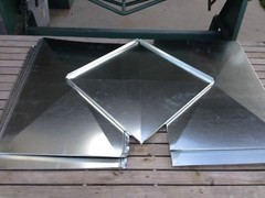 SUPPLY AIR DUCT PLENUM 9 X 24 X 35 1/2 LONG GALVANIZED STEEL 26 GAUGE