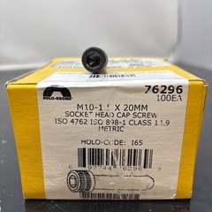 holo krome M10-1.5 X 20mm socket head cap screw qty 100