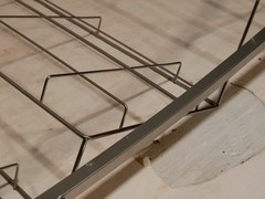 Lot of 2 Unbranded steel display racks, 28 x 16 x 5 in, 3 tiers 14.5×7.5 in each
