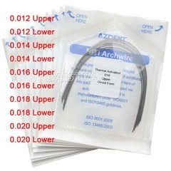 10x Dental Orthodontic Heat Thermal Activated Niti Round Arch Wires All Size