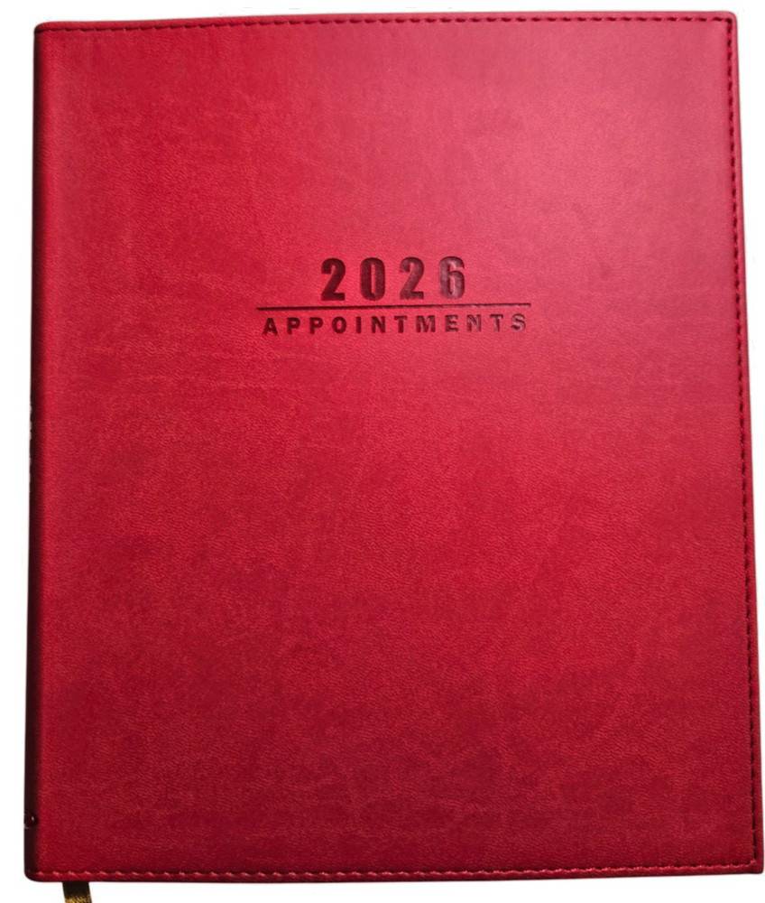 Sundial 2026 Weekly & Monthly Planner Calendar, Jan-Dec, 7.5″x 9″ in – red