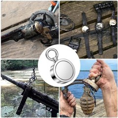 FINDMAG 1000 LBS Fishing Magnet Kit, Double Sided Stong Magnet Fishing with R…
