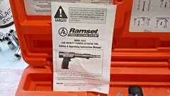 RAMSET RS22 POWDER ACTUATED TOOL CARTRIDGES GOGGLES INSTRUCTIONS IN FACTORY CASE