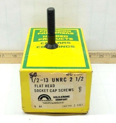 Box Of 50 New HOLO-KROME 1/2″-13 X 2-1/2″ UNRC Flat Head Socket Cap Screws 60138