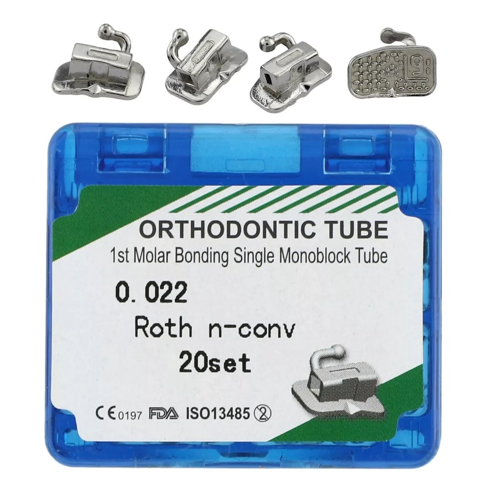 20 Sets Orthodontic Molar Bracket Buccal Tubes Roth MBT 022 1st 2nd ortodoncia