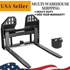 46″ Skid Steer Quick Attach Frame with 2″ Receiver & 48″ Blades 4000LB Capacity