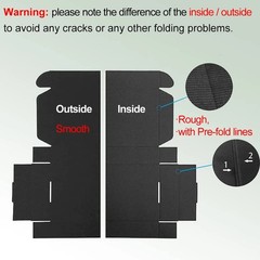 9x6x2” Small Shipping Boxes 25 Pack, Black Corrugated Cardboard Mailers for …