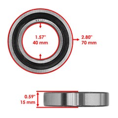 Caltric DG4070 A-1CS14 DG4070A DG4070-2RS Ball Bearing Rubber Sealed 40x70x15