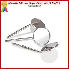 12Pcs Dental Premium Mouth Mirror heads Size #5 Mirrors Dentistry Instruments