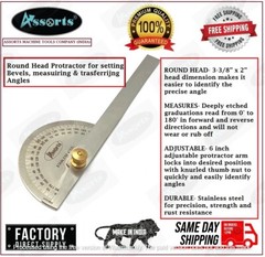 Stainless Steel Protractor 0-180 degrees (Degree Protractor)- (USA FULFILLED)