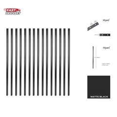 42 Inches Estate Hollow Square Iron Deck Balusters Furniture with Screws for …