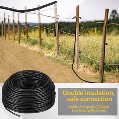 Electric Fence Wire 12 Gauge Double Insulated Underground Cable 328 Ft on Reel
