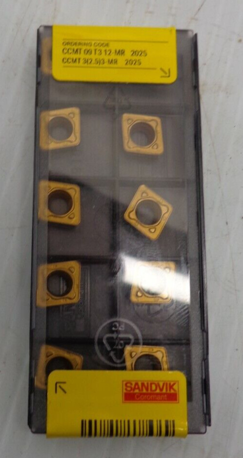 SANDVIK #CCMT 09 T3 12-MR 2025 CoroTurn 107 Indexable Insert for Turning Lot/10