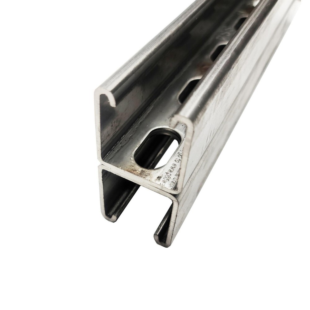 1.625″ x 3.25″, 24 inches, 12 ga., 304 Stainless Steel Back to Back Slotted S…