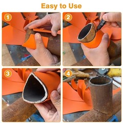 10x Pipe Saddle Template Cutting Guide 3/4″-8″ for Welding Miter Cut Pipe Layout