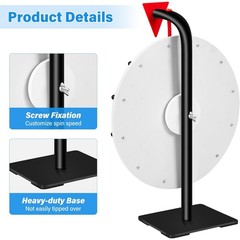 12inch Spinning Prize Wheel 12 Slots Tabletop Spinner Game With Base Standing