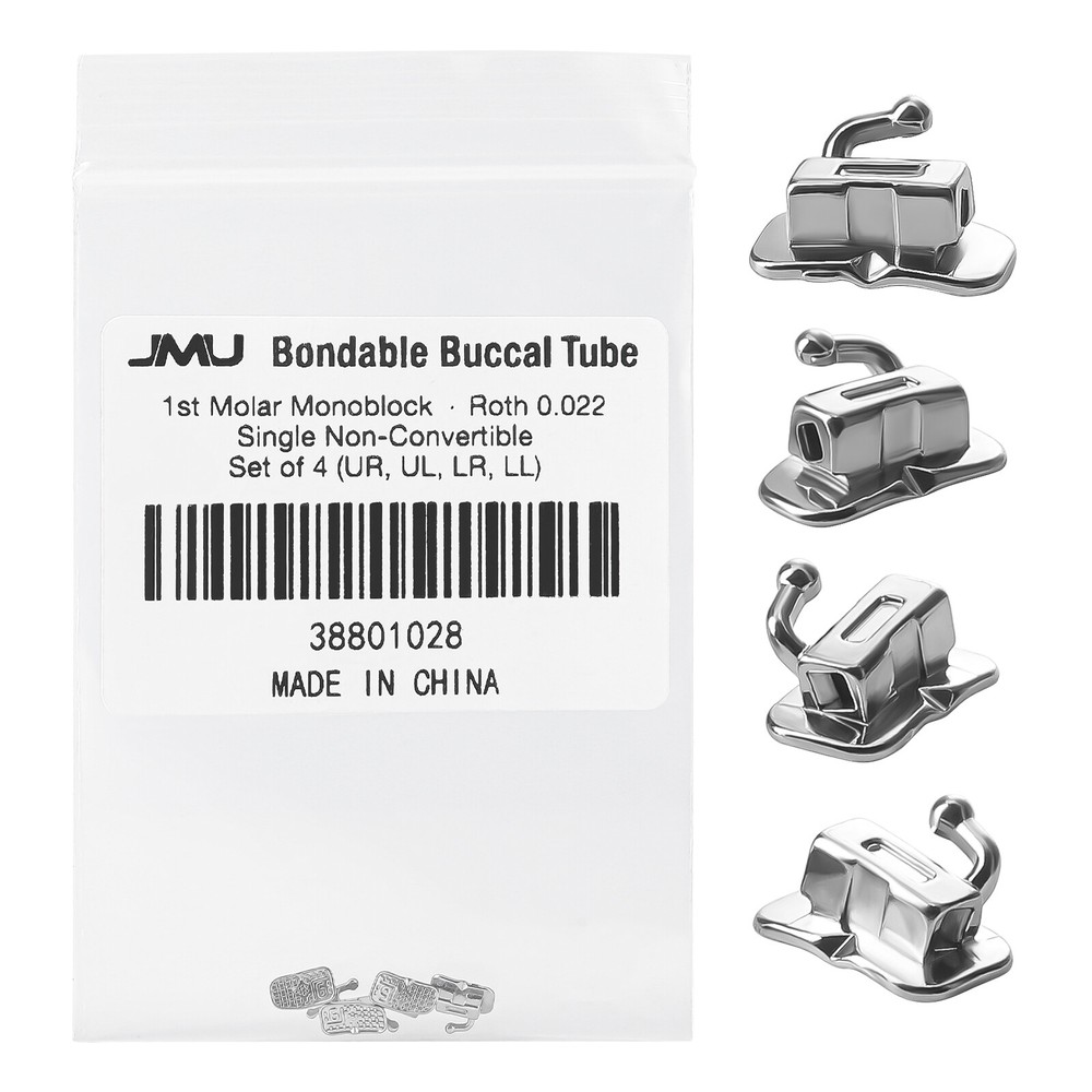 Orthodontic Buccal Tubes Molar JMU Dental 1st/2nd Roth/MBT 0.018/0.022