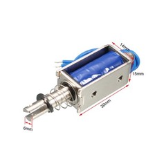 DC 12V 1A 10mm Stroke 600g Push Pull Type Open Frame Solenoid Electromagnet