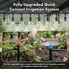 Drip Irrigation System 230FT Quick-Connect Kit with 1/4 230ft