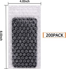 200 Pack 4×8 Clear Bubble Pouches Cushioning Bags for Mailing Shipping Packaging