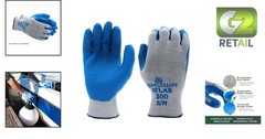 Atlas 300 Heavy-Duty Crinkle Grip Gloves – XX-Large, Blue for Work & Projects
