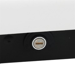 14 Cubic Feet Rooftop Cargo Box White Dual Side Opening with Lock Keys