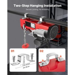 Uimoso Electric Hoist 1760lbs Crane Winch with Wired Remote Control 1450W 110V
