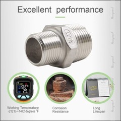Versatile Hex Nipple Connector NPT 1″ to NPT 3/4″ Male Thread Reducer – Set of 2
