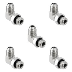 10 Pack 90 Degree Elbow Hydraulic Hose Fittings: 1/2″ JIC 37° Male x #8 SAE/ORB