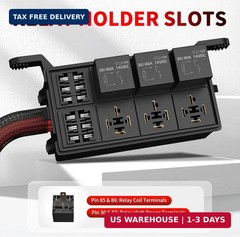 RVBOATPAT 12V Fuse Relay Box 6 Way Relay Fuse Box Pre-Wired Waterproof Relays Bo