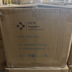 HTM Medical Vinyl Gloves- Size Medium – 10 Boxes Of 100 Per