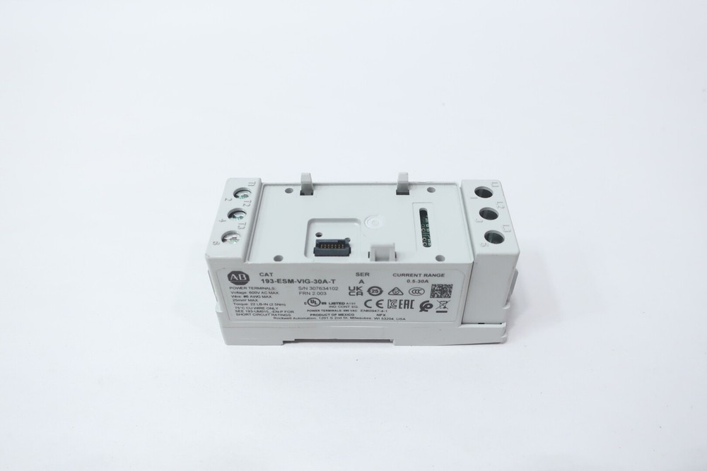 Allen Bradley 193-ESM-VIG-30A-T Overload Relay 0.5-30a Amp