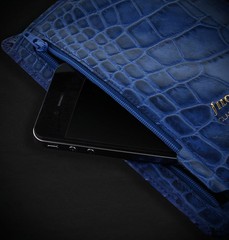 Filofax A5 Size Classic Croc Organiser Planner Notebook Indigo Leather-026009 #B