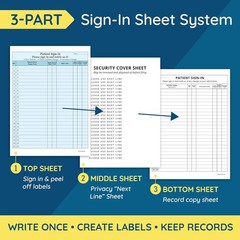 Blue Summit Supplies 125 Patient Sign in Sheets HIPAA