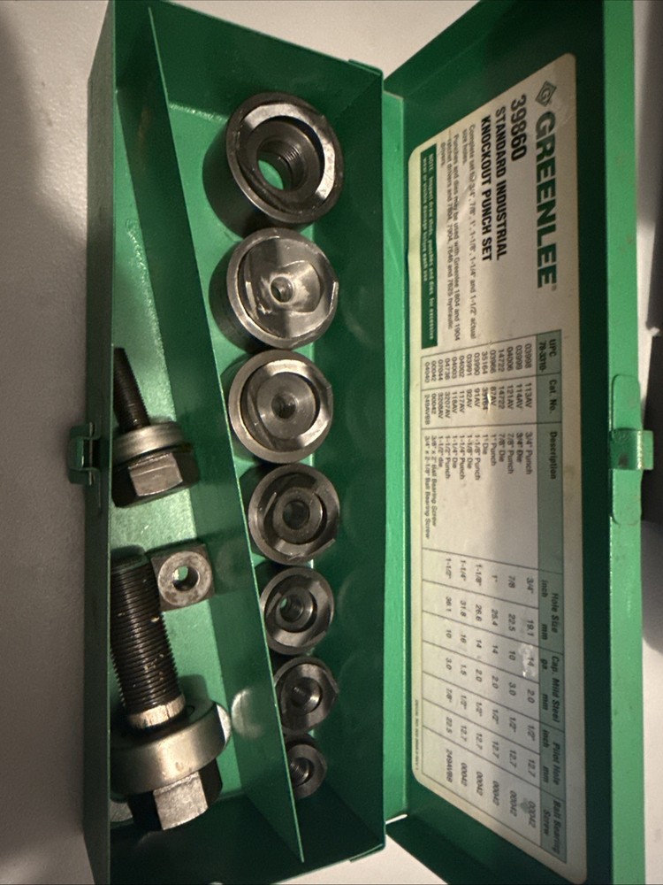 Greenlee 39860 Standard Industrial Punch Kit