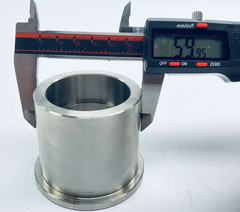 Lot of 4 Stainless Steel 47mm x 47mm Butt Weld Adapter