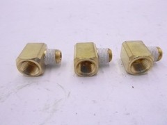 3 Pack Dixon 3040202C 1/8″ MNPT x 1/8″ FNPT 90° Extruded Brass Elbow Fittings