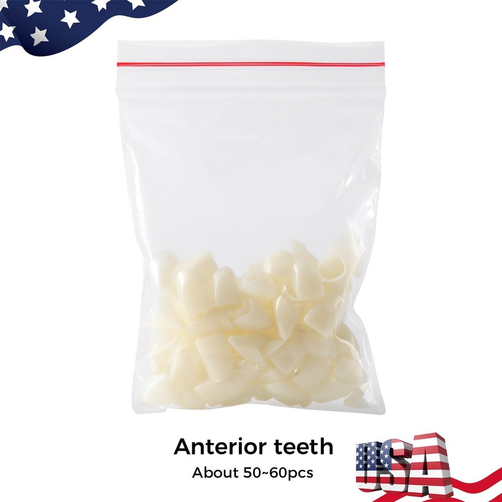 Temporary Dental Crown Resin Anterior Posterior Teeth Mixed Sizes Natural Color