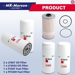 LF667(X2) LF3654 FF5507 FF5369 Fuel Oil Filter Kit Compatible with Volvo D12
