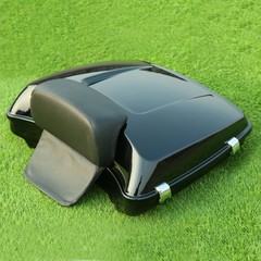 5.5in Moto Trunk w/Backrest Rack for Harley Sport Glide 18-25 Low Rider S 20-25