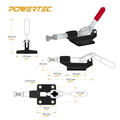 Push Pull Toggle Clamp, 500lbs Holding Capacity, 305CM Quick Release Push Pul…