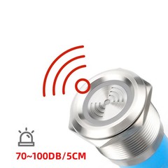 LED Red Flash Alarm Warning Indicator Signal Light with Buzzer 12V/24V 70~100dB