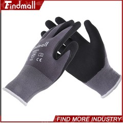 Findmall 6 Pairs S-Size Work Gloves MicroFoam Nitrile Coated Knit Nylon Gloves