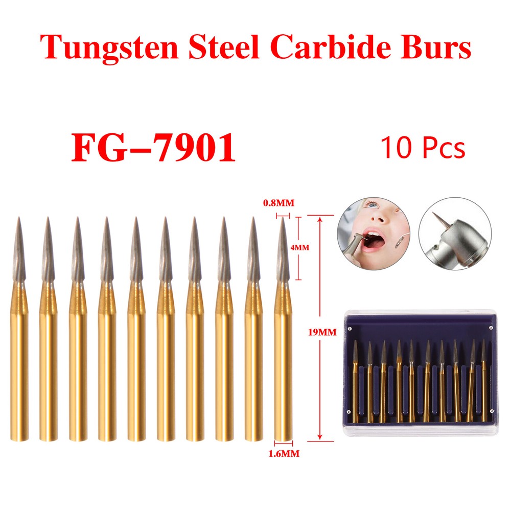 Dental Trimming & Finishing Drill Tungsten Carbide Flame Bur 7901 7902