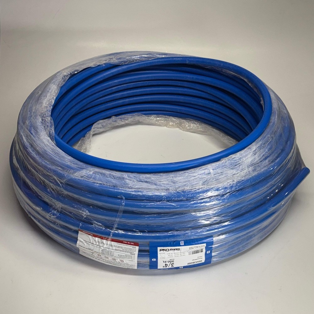 SIOUX CHIEF Powerpex Non-Barrier Pex-B Tubing Sz 3/4″ x 300 ft, Blue 665X3B300