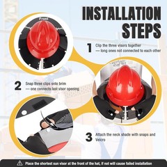 Hard Hat Visor with Neck Shade for Standard V-Gard Full Brim Attachment